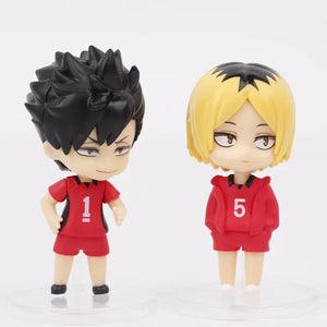 Planet Gates 8pcs/Set Haikyuus Action Figure Toys Q version Kenma Kozume Shoyo Hinata Kotaru Bokuto Yu Nishinoya Volleyball Model Dolls