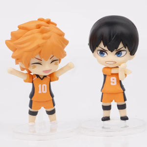 Planet Gates 8pcs/Set Haikyuus Action Figure Toys Q version Kenma Kozume Shoyo Hinata Kotaru Bokuto Yu Nishinoya Volleyball Model Dolls