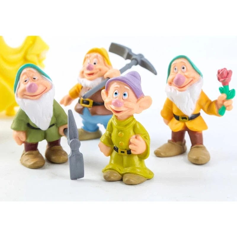 Planet Gates 8pcs Snow White Set 8Pcs/Set Disney Movie Snow White And The Seven Dwarfs Action Figure Snow Princess Pretty Dolls Collection  Children Toys Girl's