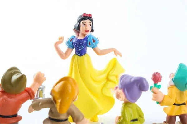 Planet Gates 8pcs Snow White Set 8Pcs/Set Disney Movie Snow White And The Seven Dwarfs Action Figure Snow Princess Pretty Dolls Collection  Children Toys Girl's