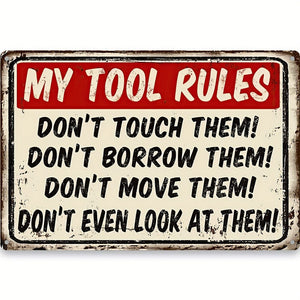 Planet Gates 8x12 Inches\30x20cm 1pc Metal Signs My Tool Rules Funny Garden Vintage Retro Garage Shed Metal Tin Sign 8x12 Inches\30x20cm