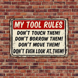 Planet Gates 8x12 Inches\30x20cm 1pc Metal Signs My Tool Rules Funny Garden Vintage Retro Garage Shed Metal Tin Sign 8x12 Inches\30x20cm