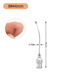 Planet Gates 8x45mm 1Pcs Stainless Steel Birds Feeding Syringe Tube Nozzle Rats and Mice/Parrots/Birds/Poultry/Pets Elbow Gavage Needles