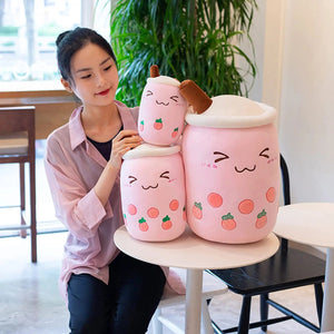 Planet Gates 9.4 inch Boba Plush Stuffed Bubble Tea Plushie Cartoon Milk Tea Cup Pillow Soft Kawaii Gifts for Kids
