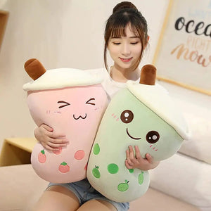 Planet Gates 9.4 inch Boba Plush Stuffed Bubble Tea Plushie Cartoon Milk Tea Cup Pillow Soft Kawaii Gifts for Kids