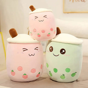 Planet Gates 9.4 inch Boba Plush Stuffed Bubble Tea Plushie Cartoon Milk Tea Cup Pillow Soft Kawaii Gifts for Kids