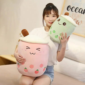 Planet Gates 9.4 inch Boba Plush Stuffed Bubble Tea Plushie Cartoon Milk Tea Cup Pillow Soft Kawaii Gifts for Kids