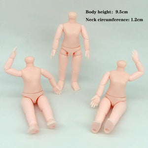 Planet Gates 9.5cm Body / 2 Pieces 2 Pieces 9.5cm Heigh Doll Body 1/12 Bjd Multi Joints Movable Doll Body Girl Diy Dress Up Toy Accessories
