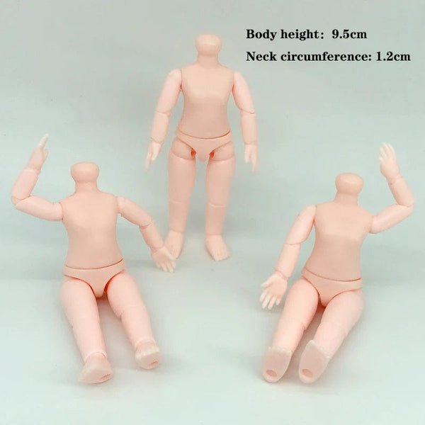 Planet Gates 9.5cm Body / 2 Pieces 2 Pieces 9.5cm Heigh Doll Body 1/12 Bjd Multi Joints Movable Doll Body Girl Diy Dress Up Toy Accessories