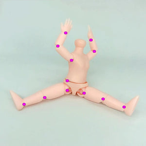 Planet Gates 9.5cm Body / 2 Pieces 2 Pieces 9.5cm Heigh Doll Body 1/12 Bjd Multi Joints Movable Doll Body Girl Diy Dress Up Toy Accessories