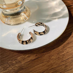 Planet Gates 9 Acrylic hoop earrings women 2022 new fashion stud earrings retro trend stud earrings women trend twist elegant ring earrings