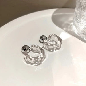 Planet Gates 9 Acrylic hoop earrings women 2022 new fashion stud earrings retro trend stud earrings women trend twist elegant ring earrings