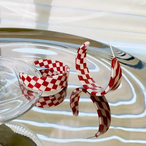 Planet Gates 9 Acrylic hoop earrings women 2022 new fashion stud earrings retro trend stud earrings women trend twist elegant ring earrings