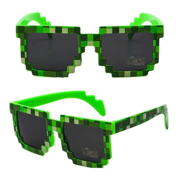 Planet Gates 9 colors Fashion Sunglasses Kids cos play action Game Toy Minecrafter Square Glasses with EVA case   gift  beach toys vacation