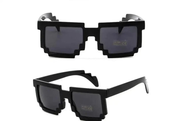 Planet Gates 9 colors Fashion Sunglasses Kids cos play action Game Toy Minecrafter Square Glasses with EVA case   gift  beach toys vacation