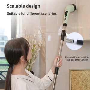 Planet Gates 9-in-1 Electric Cleaning Brush Electric Spin Cleaning Scrubber Electric Cleaning Tools Parlour Kitchen Bathroom Cleaning Gadgets
