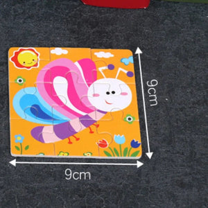 Planet Gates 9 Pieces Montessori Wooden Kid Toy 3D Children Education Materials Cartoon Dinosaur Transportation Puzzles Learning Toys