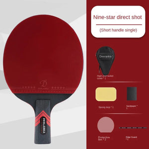 Planet Gates 9-star Short Handle 7star 9star Table Tennis Racket Professional Single Racket Carbon Competition High Bounce Table Tennis Racket Ping Pong Paddle