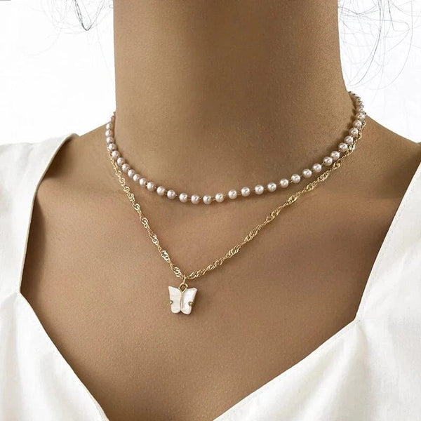 Planet Gates 9 YWZIXLN 2021 Trend Elegant Jewelry Wedding Big Pearl Necklace For Women Fashion White Imitation Pearl Choker Necklace N0179