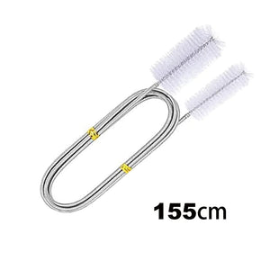 Planet Gates 90/155/200CM Aquarium Cleaning Brush for Hose Air Tube Stainless Steel Flexible Double Ended Pipe Brush Fish Tank Accessories