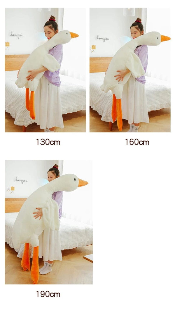 Planet Gates 90-190cm Lovely Big White Goose Throw Pillow Plush Toy Big Goose Doll Sleep on Bed Birthday Gift Girl Envio Gratis Stuffed Toys