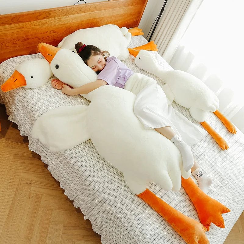 Planet Gates 90-190cm Lovely Big White Goose Throw Pillow Plush Toy Big Goose Doll Sleep on Bed Birthday Gift Girl Envio Gratis Stuffed Toys