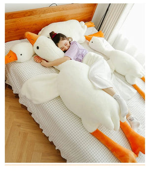 Planet Gates 90-190cm Lovely Big White Goose Throw Pillow Plush Toy Big Goose Doll Sleep on Bed Birthday Gift Girl Envio Gratis Stuffed Toys