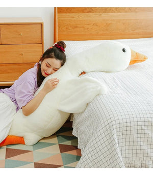 Planet Gates 90-190cm Lovely Big White Goose Throw Pillow Plush Toy Big Goose Doll Sleep on Bed Birthday Gift Girl Envio Gratis Stuffed Toys