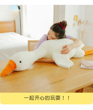 Planet Gates 90-190cm Lovely Big White Goose Throw Pillow Plush Toy Big Goose Doll Sleep on Bed Birthday Gift Girl Envio Gratis Stuffed Toys