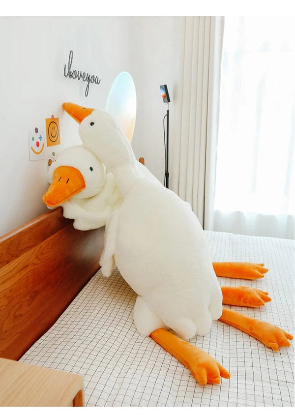 Planet Gates 90-190cm Lovely Big White Goose Throw Pillow Plush Toy Big Goose Doll Sleep on Bed Birthday Gift Girl Envio Gratis Stuffed Toys