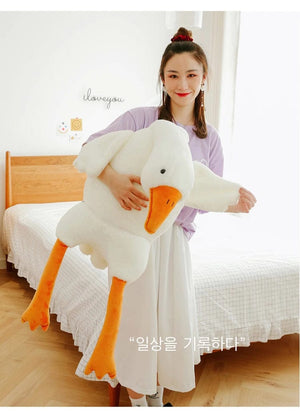 Planet Gates 90-190cm Lovely Big White Goose Throw Pillow Plush Toy Big Goose Doll Sleep on Bed Birthday Gift Girl Envio Gratis Stuffed Toys