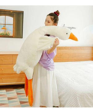 Planet Gates 90-190cm Lovely Big White Goose Throw Pillow Plush Toy Big Goose Doll Sleep on Bed Birthday Gift Girl Envio Gratis Stuffed Toys