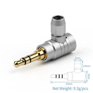 Planet Gates 90 Degree 2 3 4 Pole Jack 3.5mm Connector Headphone Plug Conector L Type Gold Plated Copper Consumer Electronics Audio Terminal