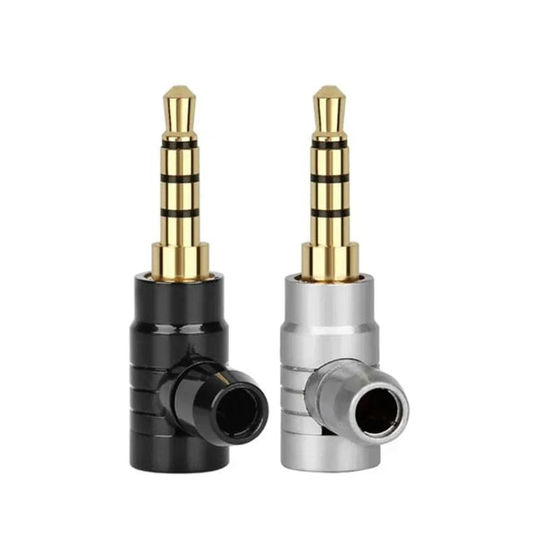 Planet Gates 90 Degree 2 3 4 Pole Jack 3.5mm Connector Headphone Plug Conector L Type Gold Plated Copper Consumer Electronics Audio Terminal