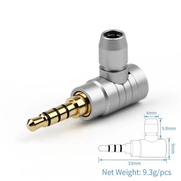 Planet Gates 90 Degree 2 3 4 Pole Jack 3.5mm Connector Headphone Plug Conector L Type Gold Plated Copper Consumer Electronics Audio Terminal