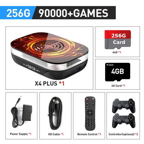 Planet Gates 90000 Games / EU KINHANK Amlogic S905X4 Retro Video Game Console Super Console X4 Plus 90000 Game for 60+ Emulators Arcade/MAME/NAOMI 4K HD TVBox