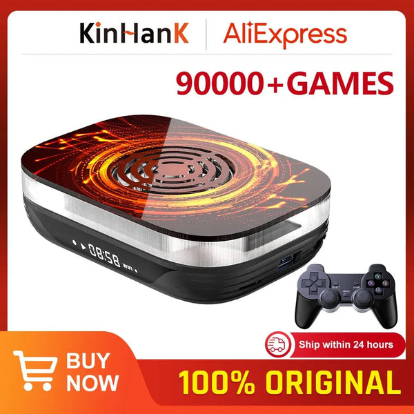 Planet Gates 90000 Games / EU KINHANK Amlogic S905X4 Retro Video Game Console Super Console X4 Plus 90000 Game for 60+ Emulators Arcade/MAME/NAOMI 4K HD TVBox