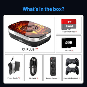 Planet Gates 90000 Games / EU KINHANK Amlogic S905X4 Retro Video Game Console Super Console X4 Plus 90000 Game for 60+ Emulators Arcade/MAME/NAOMI 4K HD TVBox