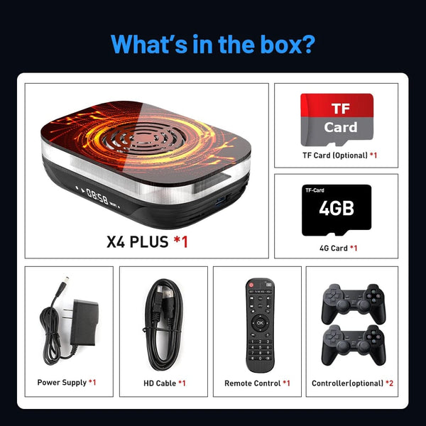 Planet Gates 90000 Games / EU KINHANK Amlogic S905X4 Retro Video Game Console Super Console X4 Plus 90000 Game for 60+ Emulators Arcade/MAME/NAOMI 4K HD TVBox