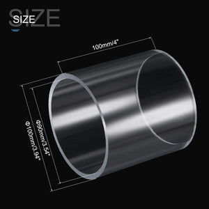 Planet Gates 90mm ID 100mm OD 100mm Length OD 80mm~220mm High Transparent Acrylic Tube Fish Tank Aquarium Plexiglass Tubo Garden Irrigation Water Supply Pipe