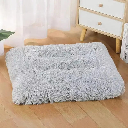 Planet Gates 90x70cm / Grey Large Dog Bed Washable Plush Pet Bed Anti Anxiety Warm Dog Cushion Sleeping Mat Comfoetable Pet Mats for Small Medium Large Dogs