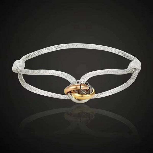 Planet Gates 90Y New IN Stainless Steel Bracelet 3 Metal Buckle Ribbon Lace Up Chain Multicolor Adjustable Size Bracelet For Women Man Unisex