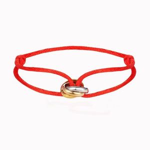 Planet Gates 90Y New IN Stainless Steel Bracelet 3 Metal Buckle Ribbon Lace Up Chain Multicolor Adjustable Size Bracelet For Women Man Unisex