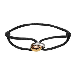 Planet Gates 90Y New IN Stainless Steel Bracelet 3 Metal Buckle Ribbon Lace Up Chain Multicolor Adjustable Size Bracelet For Women Man Unisex