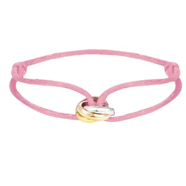 Planet Gates 90Y New IN Stainless Steel Bracelet 3 Metal Buckle Ribbon Lace Up Chain Multicolor Adjustable Size Bracelet For Women Man Unisex