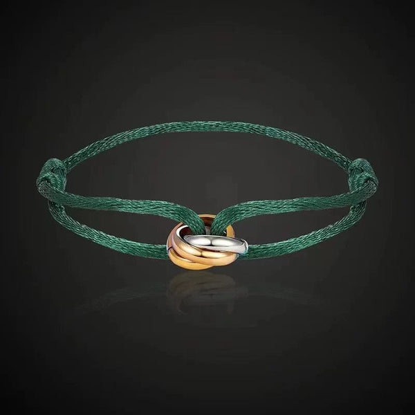 Planet Gates 90Y New IN Stainless Steel Bracelet 3 Metal Buckle Ribbon Lace Up Chain Multicolor Adjustable Size Bracelet For Women Man Unisex