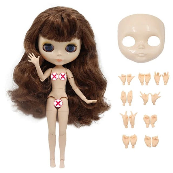 Planet Gates 9158 face hand / 30cm height ICY DBS Blyth doll White Skin Glossy face Matte face Joint body with hand set A&B 1/6 bjd suitable diy makeup Special price