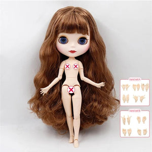 Planet Gates 9158wm / 30cm heigh ICY DBS Blyth doll joint body white skin black skin dark skin DIY Make up special price give hand set AB girl gift