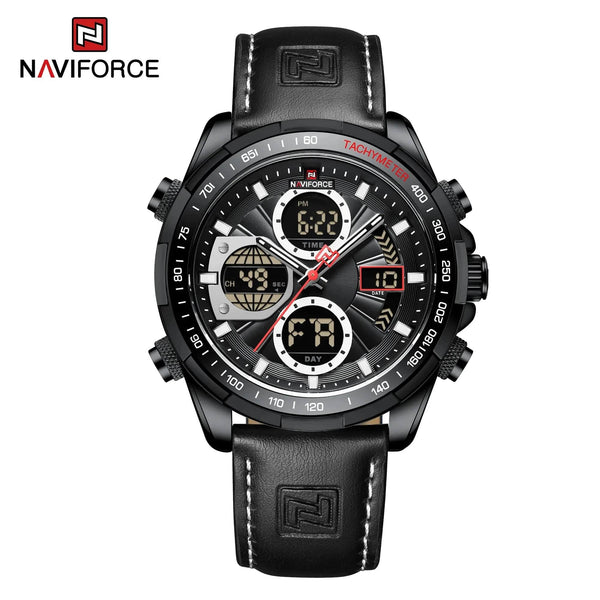 Planet Gates 9197L Gold Green NAVIFORCE Fashion Military Watches for Men Luxury Original Sports Chronograph Watch Waterproof Quartz WristWatch Clock Gift