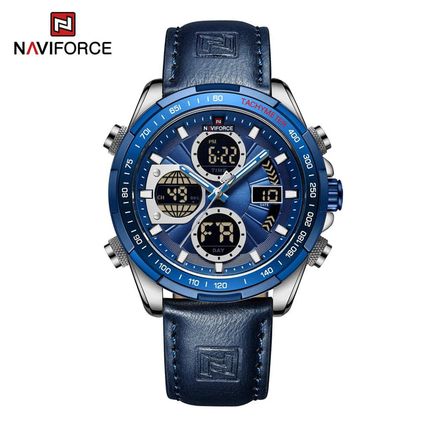 Planet Gates 9197L Gold Green NAVIFORCE Fashion Military Watches for Men Luxury Original Sports Chronograph Watch Waterproof Quartz WristWatch Clock Gift
